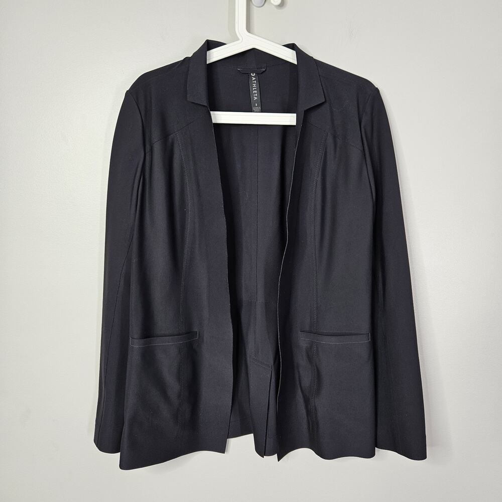 Athleta Cosmic Blazer Jacket Black Women's SIZE 8 Open-front #350837